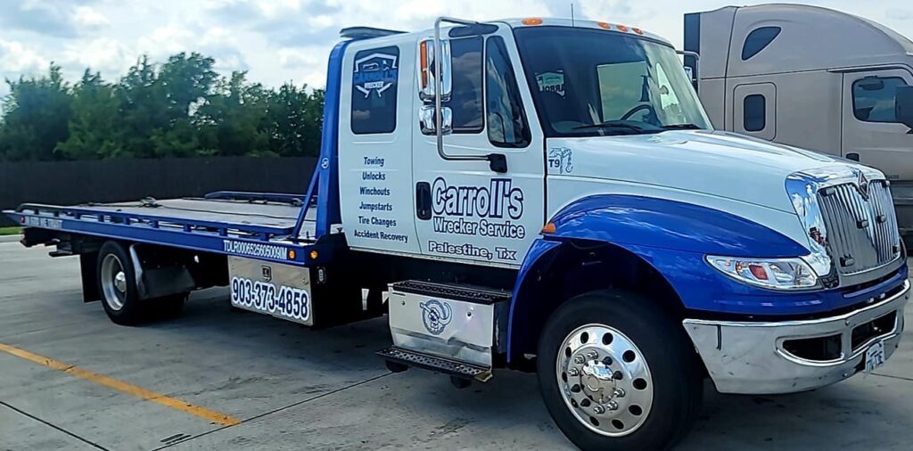 Carroll’s Wrecker tow truck service in Palestine TX roadside assistance