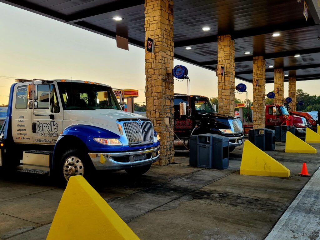 roadside assistance service in Palestine TX vehicle breakdown at gas station